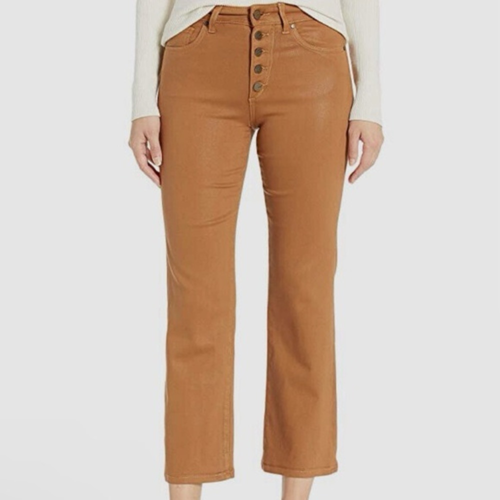 Joe's Jeans Callie Coated Crop Boot Jeans in Maple